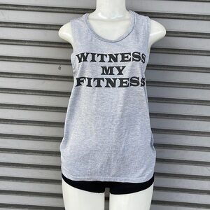 American Heritage Gray Sleeve Sport Top Size M